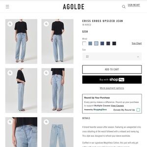 CRISS CROSS UPSIZED JEAN Sz 29